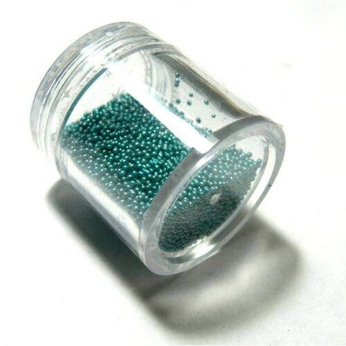 1 flacon fiole micro bille caviar bleu turquoise pour création scrapbooking