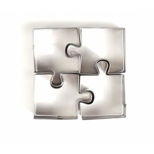Lot de 4 emporte-pièces en inox puzzle graine créative265068