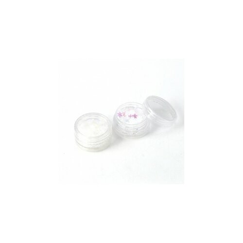Lot de 2 boites de flocons de noel blanc irisé pour création scrapbooking, nail art, résine (s11114111)