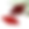 Ae114460 lot de 4 estampes pendentif filigrane eventail flamenco rouge 22 par 39mm
