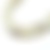H5896 1 fil de 64 perles agate craquelé 6mm effet givre couleur crème no3