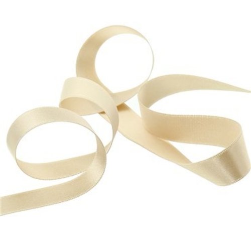 Rc10y123 1 rouleau de 22 mètres ruban satin 10mm ivoire pour toutes vos création de bijoux et scrapbooking