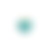 Ps110149022 pax 5 sequins médaillons résine style émaillés biface petit coeur 10mm bleu turquoise