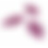 Ps110146641 pax 10 estampes pendentif filigrane feuille rose orchidée de 30mm