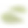 Ae115228 lot de 2 estampes pendentif filigrane grande feuille exotique vert kaki clair 25 par 42mm