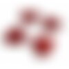 Q012013g pax 20 perles pendentifs nacres pastilles coeur 13mm rouge