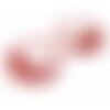 Ps110146651 pax de 4 estampes pendentif filigrane cercle fleur d'osaka 42mm rouge
