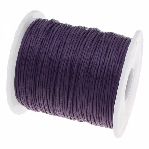 160428090701 pax 1 bobine d'environ 70m de fil en coton ciré 1mm violet foncé 2x8132 no37