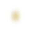 Ps110208266 pax 4 pendentifs breloque coquillage cauri jaune style emaille résine sur metal dore