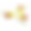 Ps110118181 pax 5 pendentifs breloque ballons style emaille résine sur metal dore