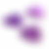 Q012013f pax 20 perles pendentifs nacres pastilles coeur 13mm violet