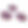 Ae113739 lot de 6 estampes pendentif filigrane mandala 15 par 17mm violet pourpre