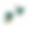 Ps11102940 pax 5 pendentifs globes bulles en verre pierre bleu socle argent