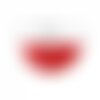S110140411 pax 10 sequins médaillons résine style émaillés biface demi cercle rouge 18 par 8mm