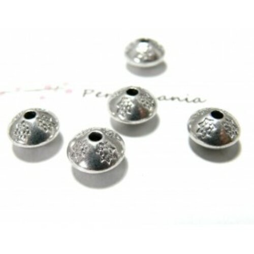 10 perles en metal intercalaire etoiles ref 101657 métal couleur argent platine