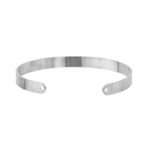 Ps110081561 pax 1 support bracelet jonc plat 6mm métal couleur argent platine