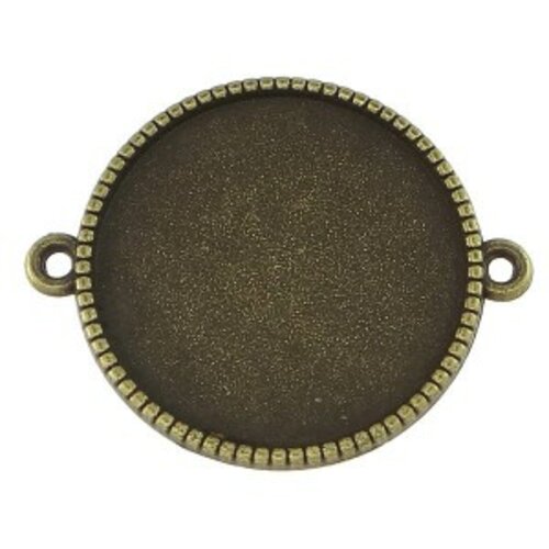 H1138001g lot de 10 pendentifs connecteur torsade 25mm métal couleur bronze
