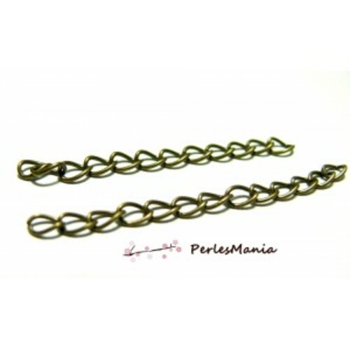 Pax environ 200 chaines de confort 5cm, chaine d'extension, de règlage 2n5317 métal couleur bronze