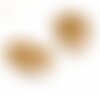 Ps110238237 pax 5 sequins médaillons émaillés polygone biface beige base doré