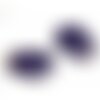 Ps110238242 pax 5 sequins médaillons émaillés polygone biface violet foncé base doré