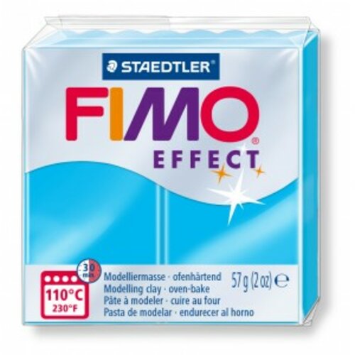 1 pain 56g pate polymère fimo effect neon bleu no 301