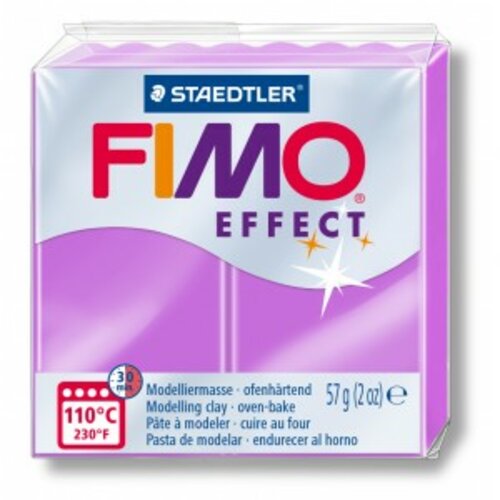 1 pain 56g pate polymère fimo effect neon violet no 601