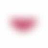 Ps110238226 pax 4 sequins médaillons résine style émaillés biface demi cercle rose foncé 18 par 8mm