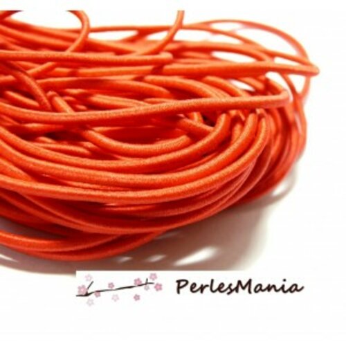 5 mètres fil élastique 2mm rouge pour création collier, headband...