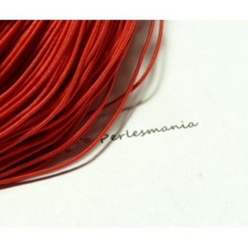 10 mètres élastique fil tressé 1mm rouge fin