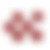 Ps110141017 pax 5 sequins médaillons émaillés biface rond rouge 10mm base argent