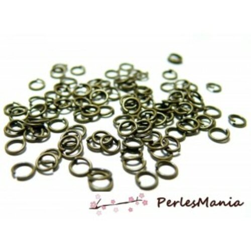 Pax 500 anneaux de jonction 8mm par 1,2mm métal couleur bronze