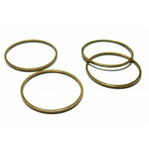 H1871411 pax 50 pendentifs anneau connecteur fermé rond 14mm métal couleur bronze