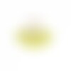 Ps110105203 pax 2 pompons breloque passementière rond doré couleur jaune