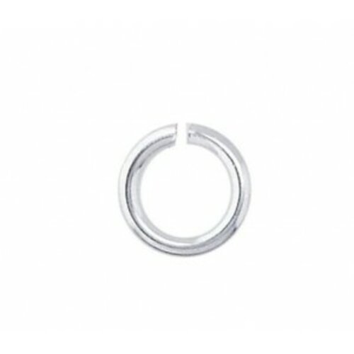 Pax 1000 anneaux de jonction 7 par 0,7mm métal couleur argent platine