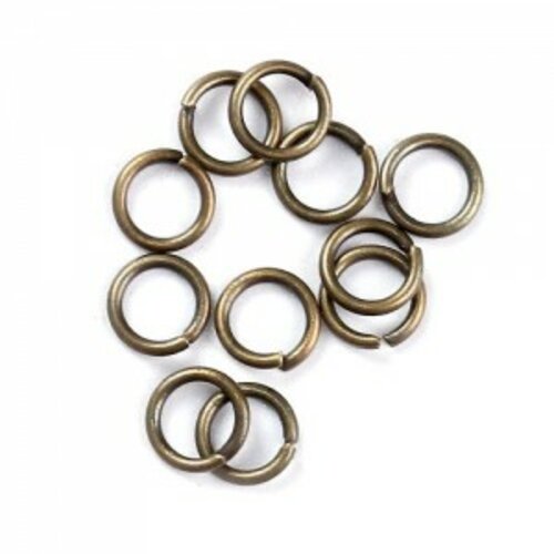 Ps1195573 pax 1000 anneaux de jonction 6mm par 1mm métal couleur bronze