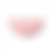 Ps110140799 pax 5 sequins médaillons résine style émaillés biface demi cercle rose clair 18 par 8mm