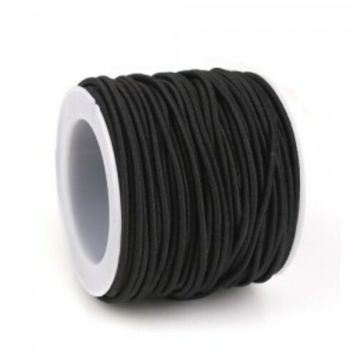 1 rouleau de 40 mètres élastique fil tressé 1,4mm coloris noir