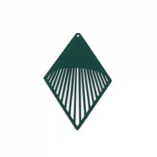 Ps110239079 pax 5 estampes pendentif filigrane grand losange vert