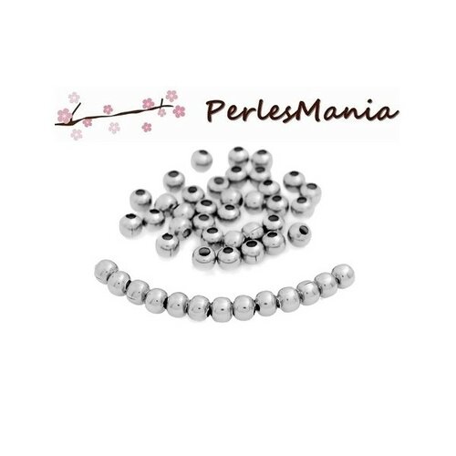 Ps1183594 pax: 25 perles intercalaire 5mm acier inoxydable