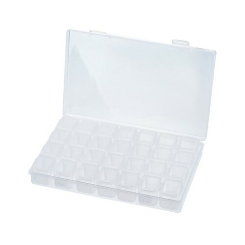 S11707603 pax 1 boite box de rangement rectangle avec couvercle 28 compartiments apprêt ,perles, boutons