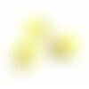 Pax 10 pendentifs globes bulles en verre s illumine la nuit jaune 16mm socle doré 200102114212