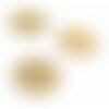 C10222 lot de 4 estampes médaillon avec etoile 15 mm cuivre couleur doré