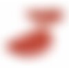 Ae113173 lot de 2 estampes pendentif filigrane eventail demi cercle 53 mm métal couleur rouge