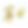 Ps110103191 pax 10 embouts, calottes, coupelles, caps oreille d'e lapin pour perles métal couleur doré
