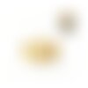 Ps110103662 pax 10 embouts, calottes, coupelles, caps oreille d' ourson pour perles métal couleur doré