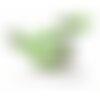 Ps110258989 pax 10 pompons breloque passementière 35mm suédine vert pastel embouts argent platine