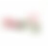 Ps110258988 pax 10 pompons breloque passementière 35mm suédine rose clair embouts argent platine