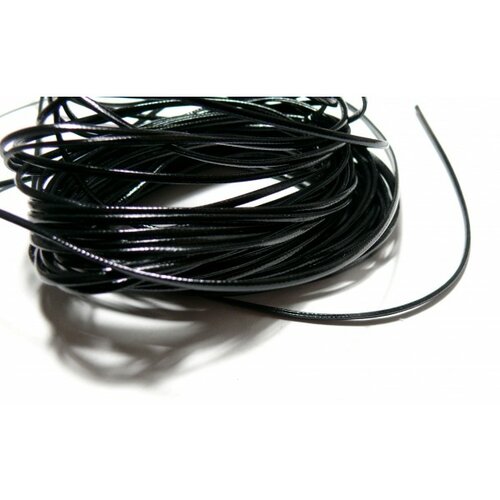 Hk0012 pax 5 mètres cordon simili cuir noir 2 par 1mm coloris 03