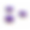 Ps1191531 pax 5 sequins médaillons émaillés biface rond 12mm violet