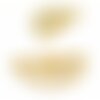 Ae111362 lot de 4 estampes pendentif filigrane demi cercle eventail gm 16 par 30 mm coloris camel moutarde